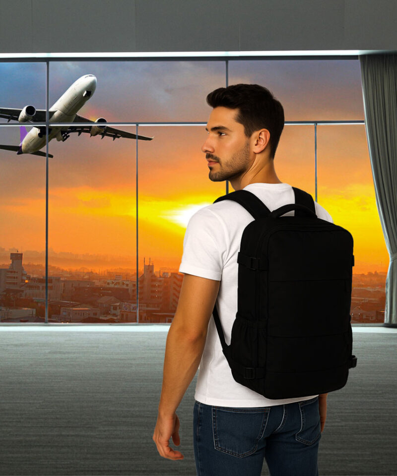 Must reisikott hingava võrguga