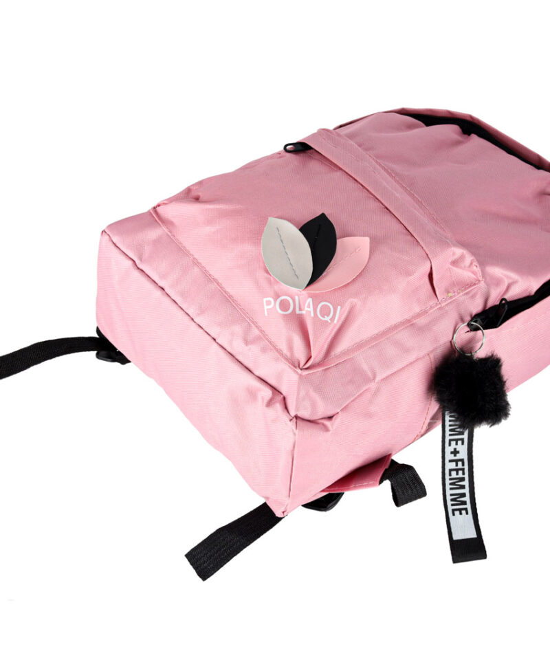 Praktiline roosa koolikott koolitarvete jaoks