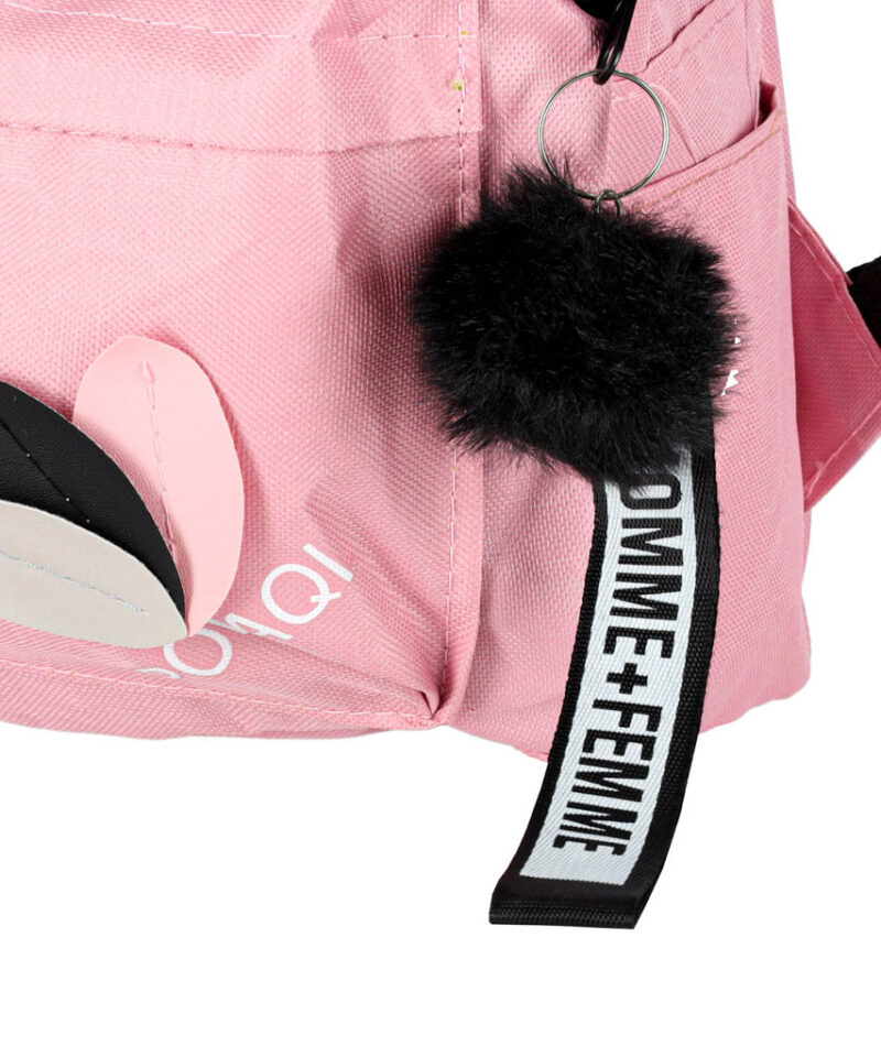 Praktiline roosa koolikott koolitarvete jaoks