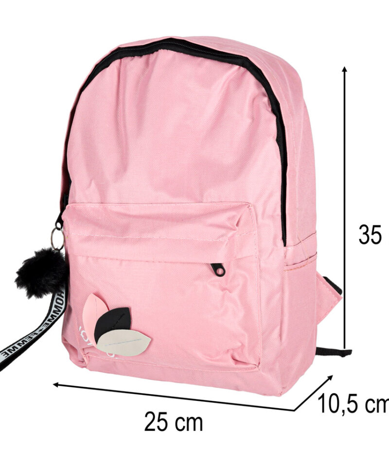 Praktiline roosa koolikott koolitarvete jaoks