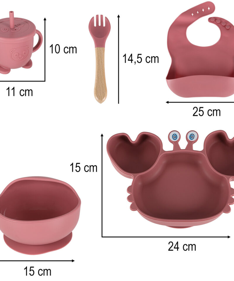 Komplektis taldrik, kauss ja joogitops