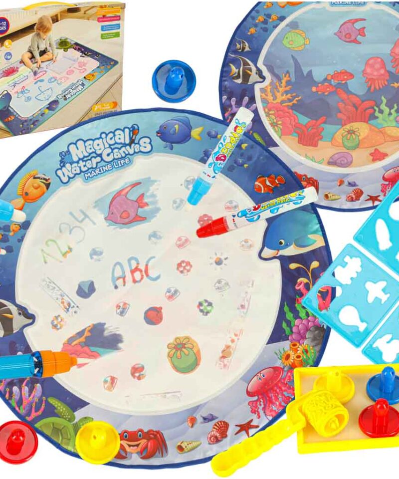 Lapsed maalivad veega matt