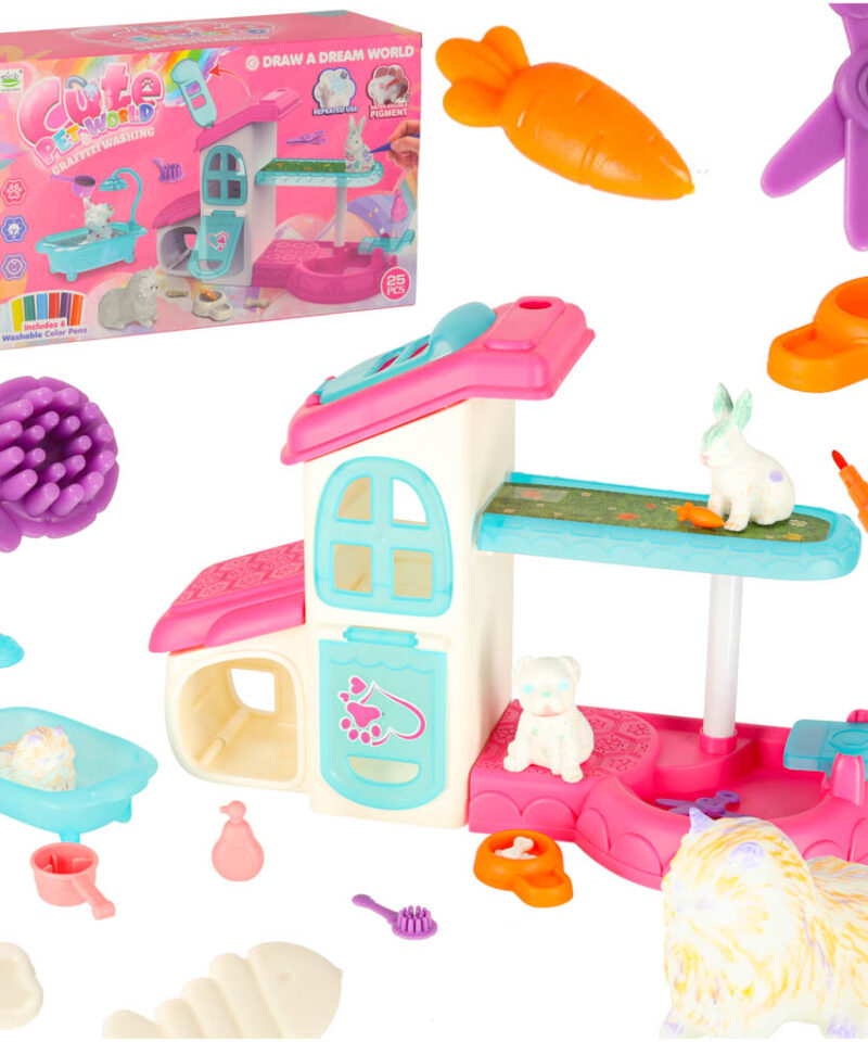 Loomade spa mängukomplekt koos tarvikutega