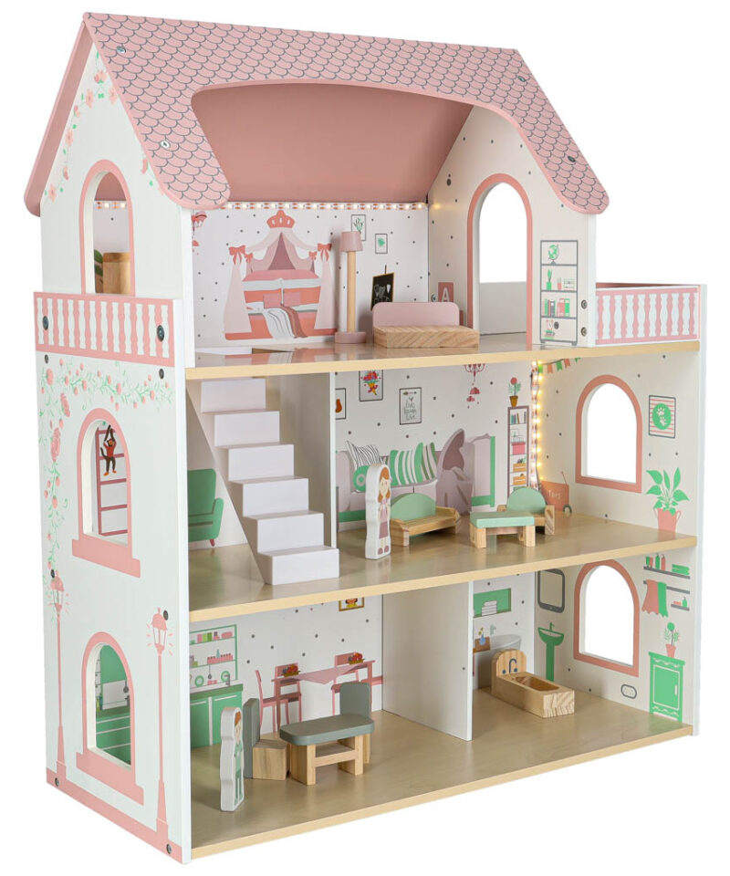 Lastele mõeldud puidust nukumaja