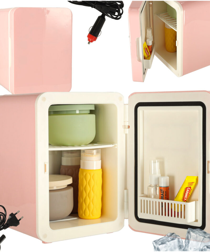 Kompaktne elektriline reisikülmik roosas värvitoonis