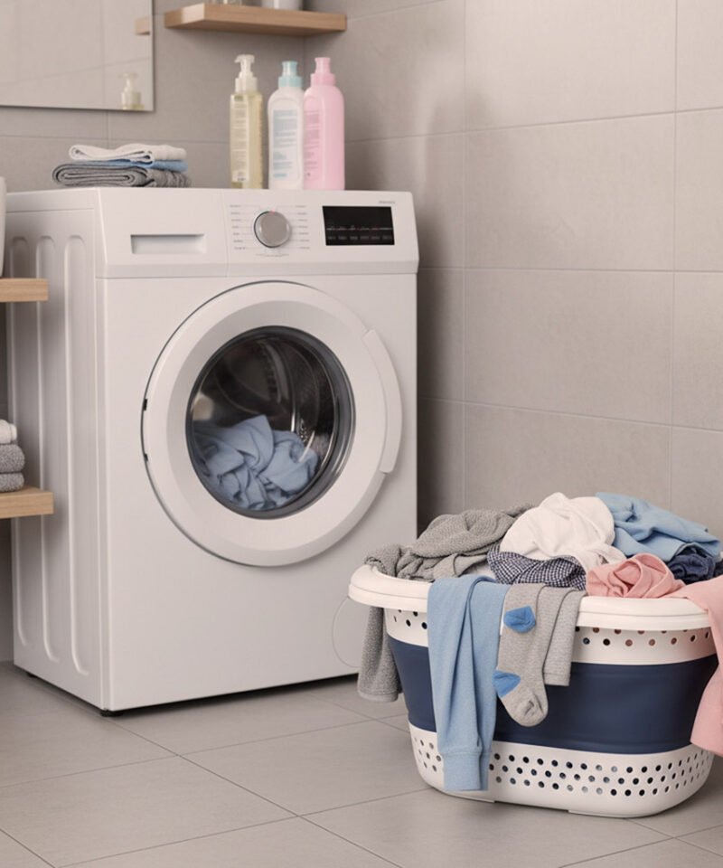 Kokkupandav pesukorv, mis sobib igasse ruumi