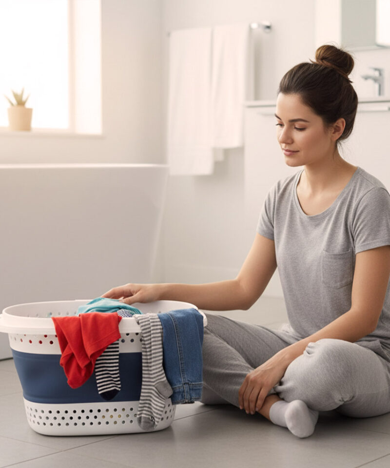 Kokkupandav pesukorv, mis sobib igasse ruumi