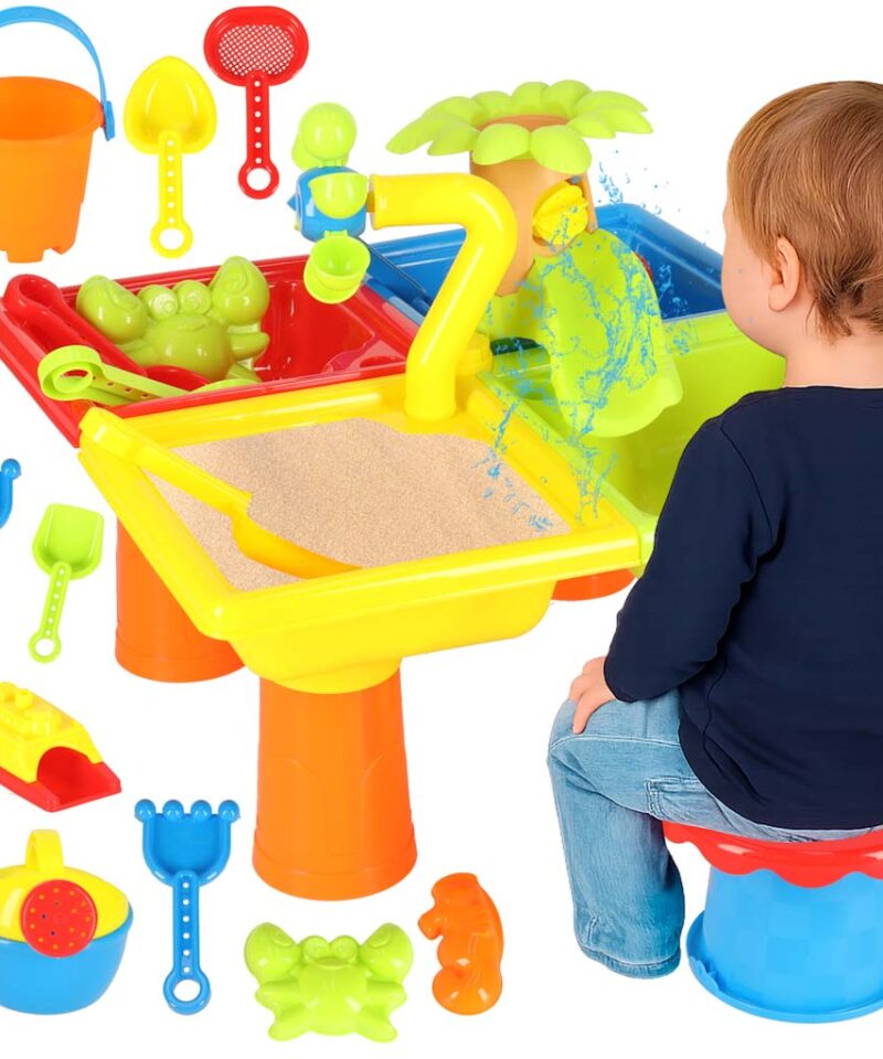 Mitmekülgne veemängulaud lastele aias mängimiseks