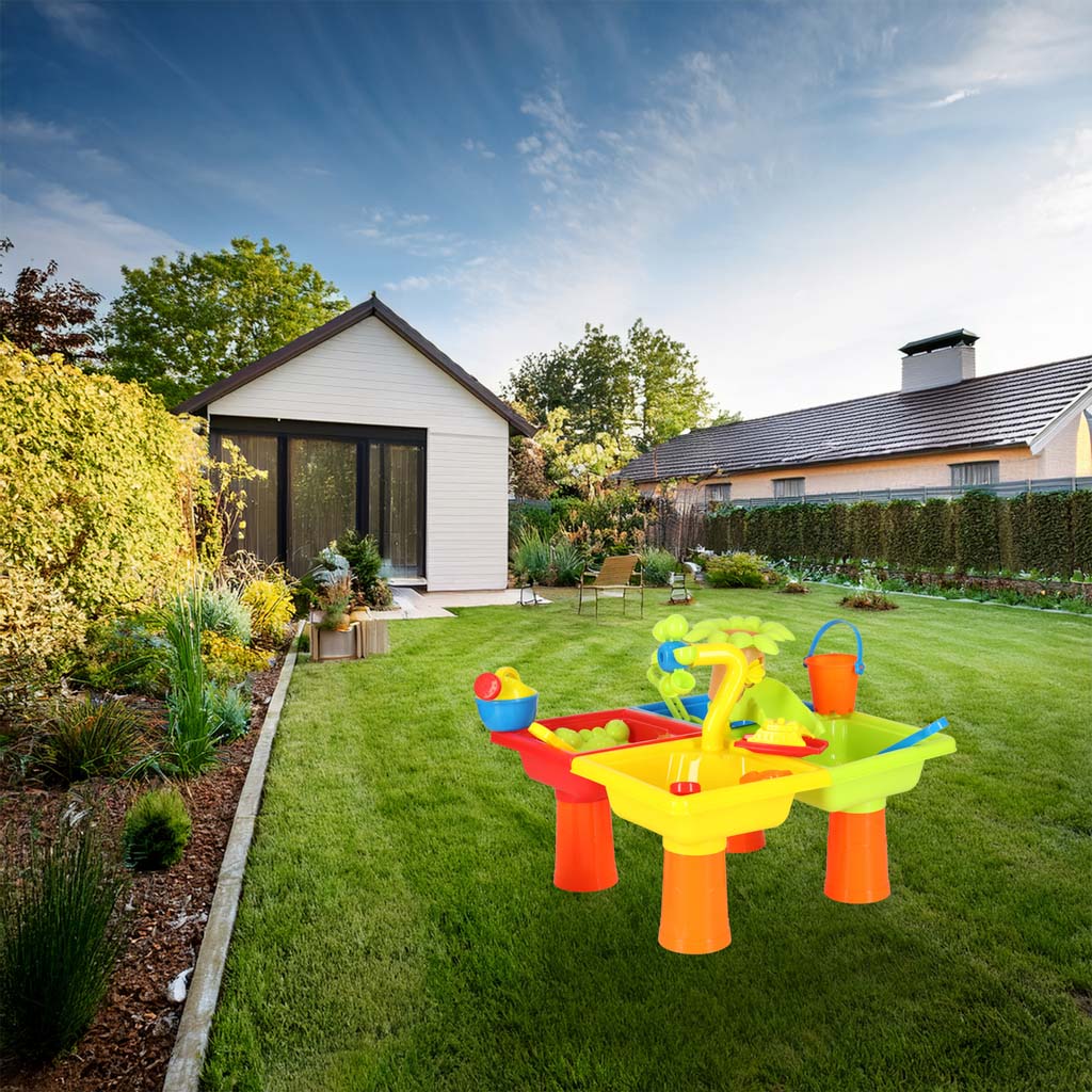 Laste veemängulaud koos aksessuaaridega