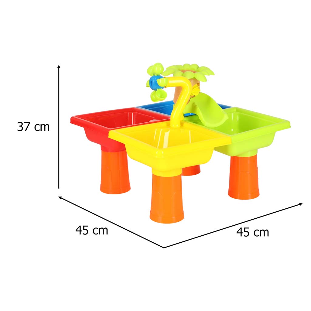 Laste veemängulaud koos aksessuaaridega