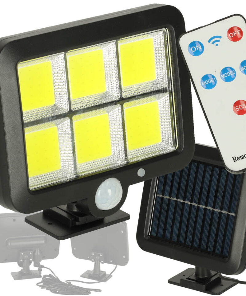 Päikesepaneeliga LED liikumisanduriga lamp