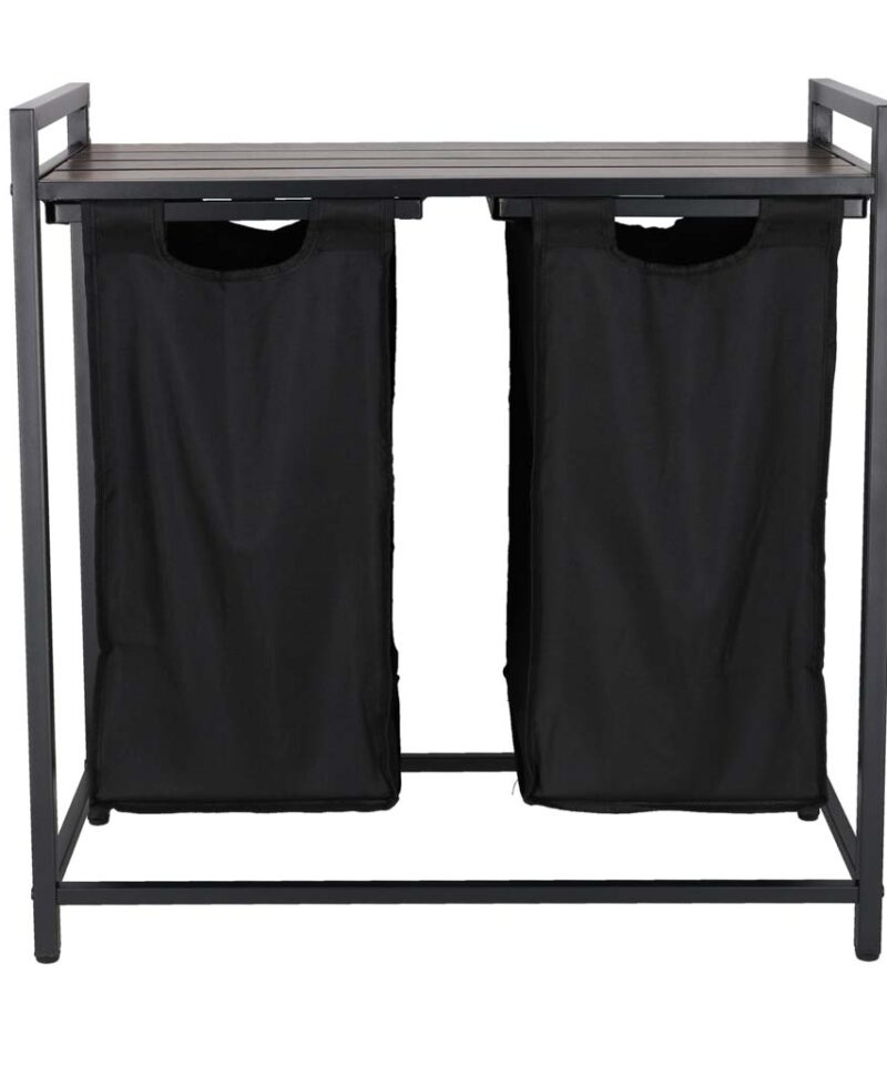 Pesukorv koos tamme toonis riiuliga