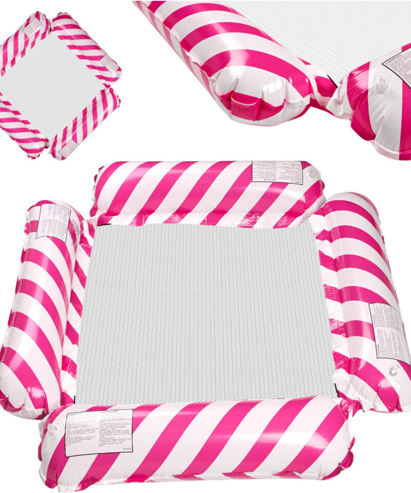 Roosa-valge täispuhutav veemadrats