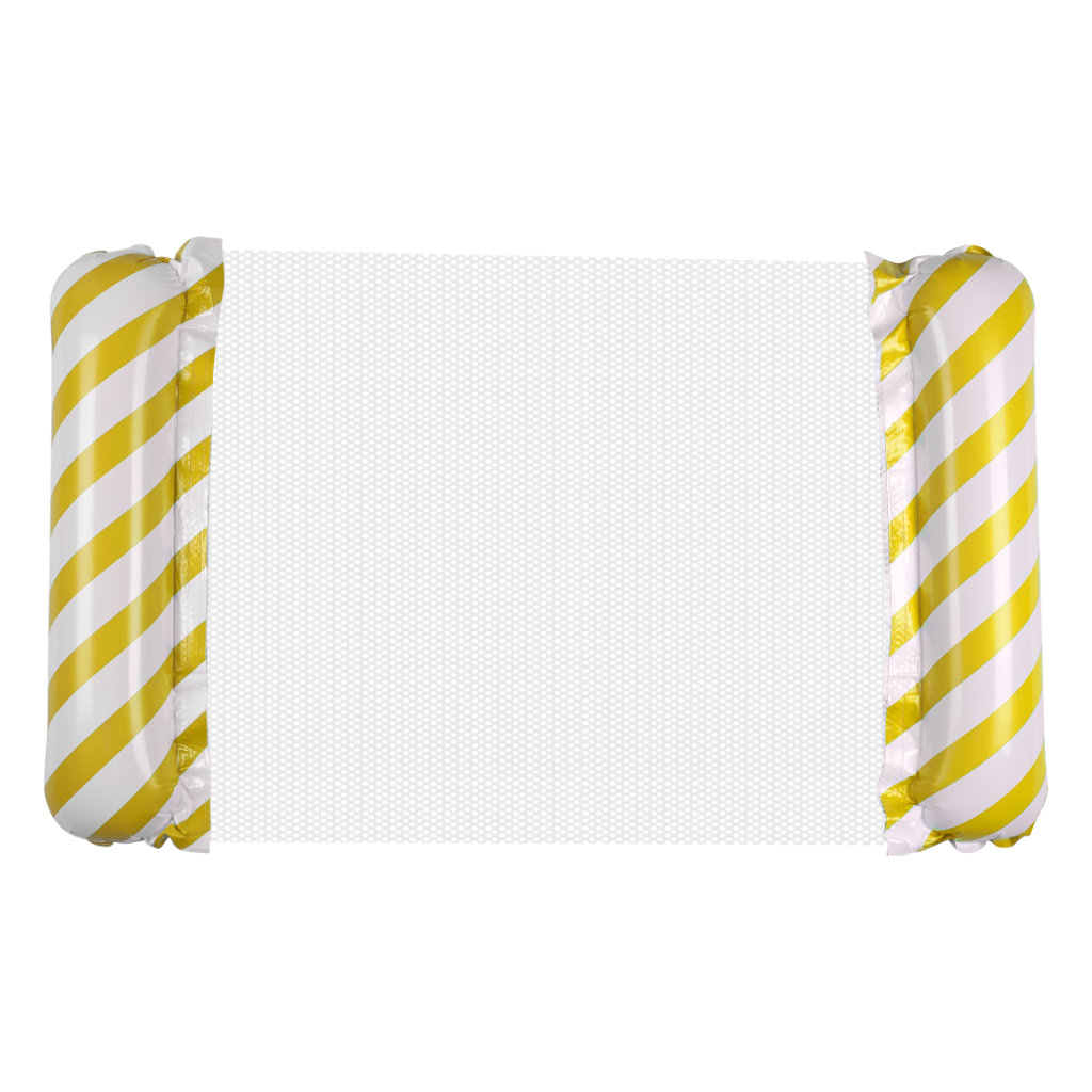 Täispuhutav kollane madrats veemõnude jaoks