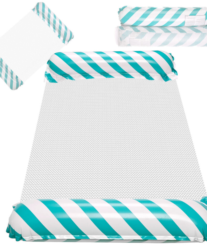 Sinine täispuhutav rannamadrats vees