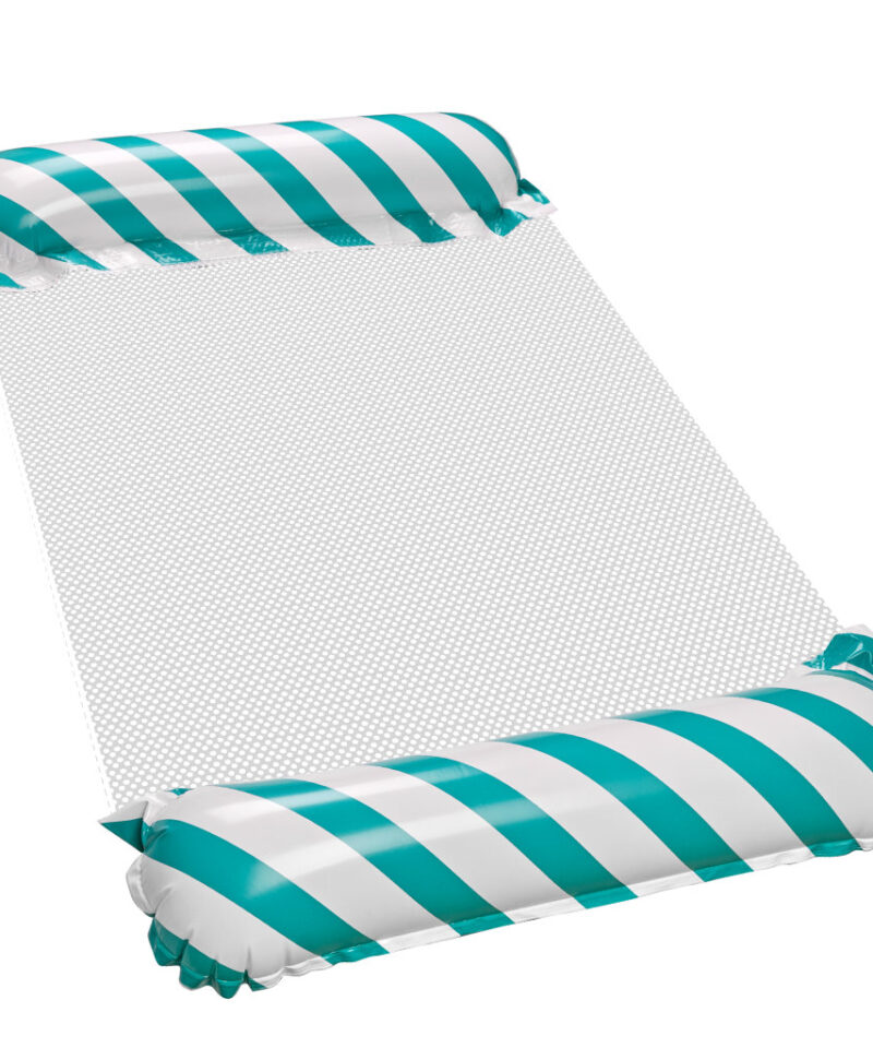 Stiilsed sinise ja valge triibud madratsil