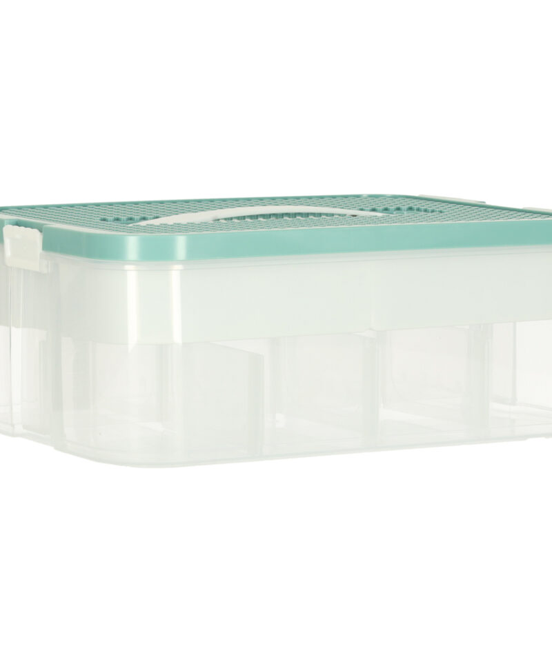 Läbipaistev hoiukast jaotistega