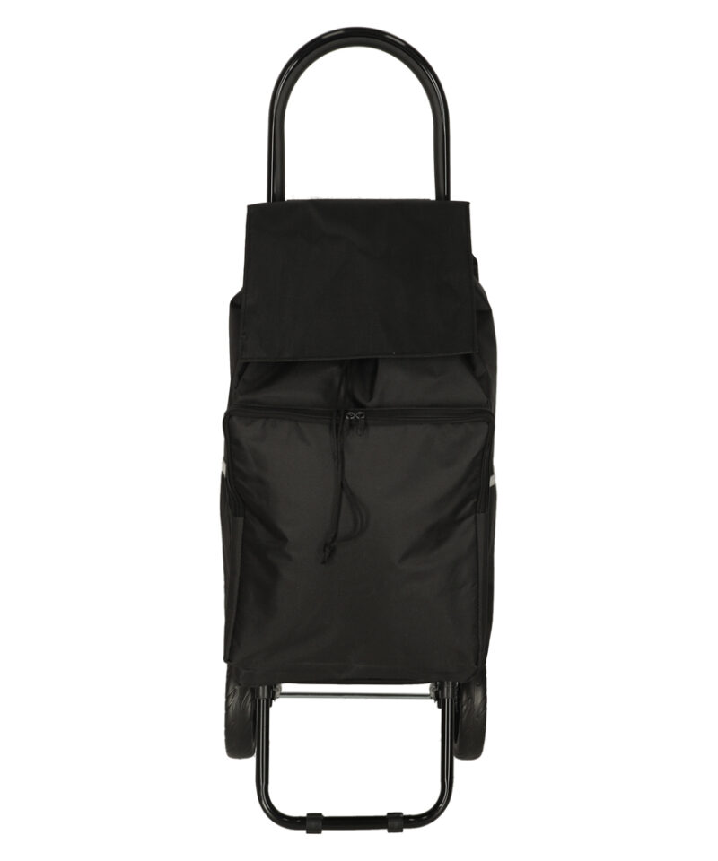 Kerge must ostukäru ratastega