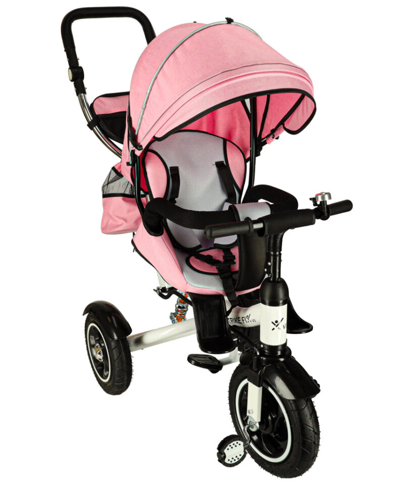 Kolmerattaline lasteratas 3-ühes roosa