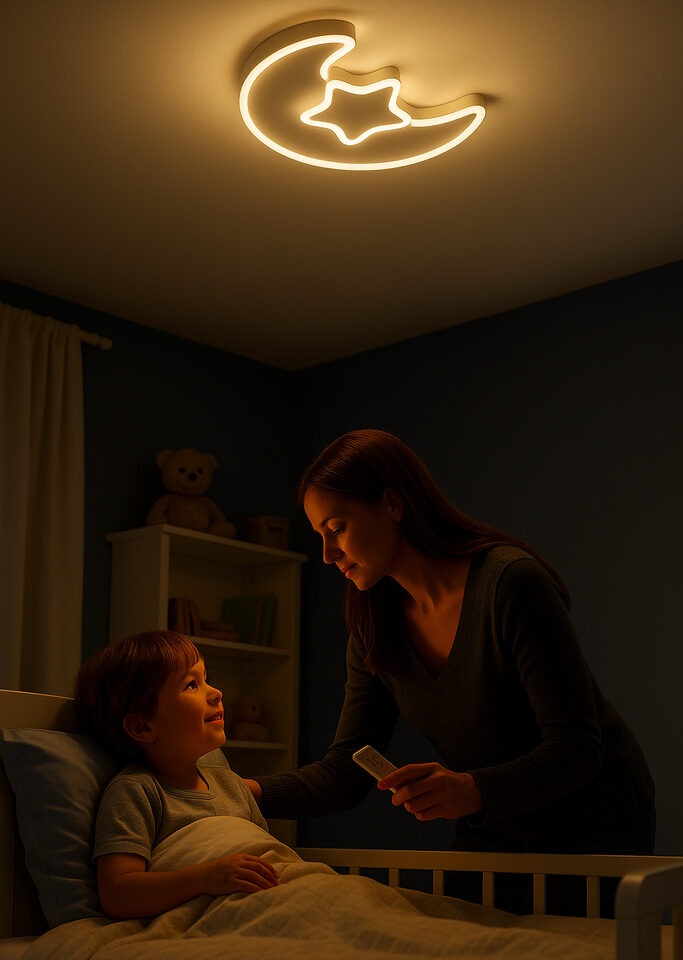 Stiilne LED valgusti lastetuppa