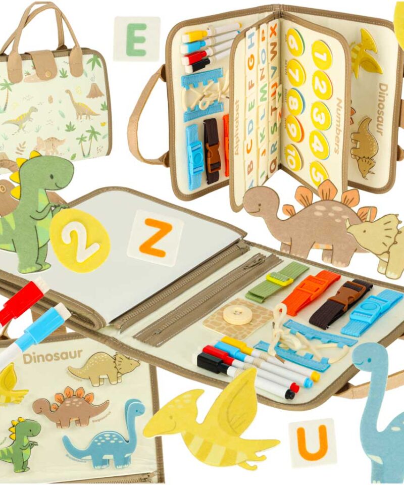 Laste sensoriline tegevustahvel dinoaurustega