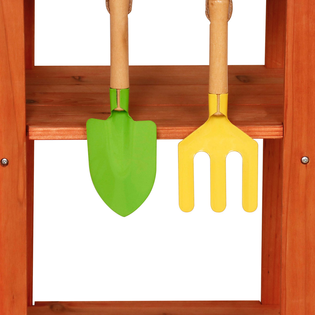 Puidust aiaköök tarvikutega