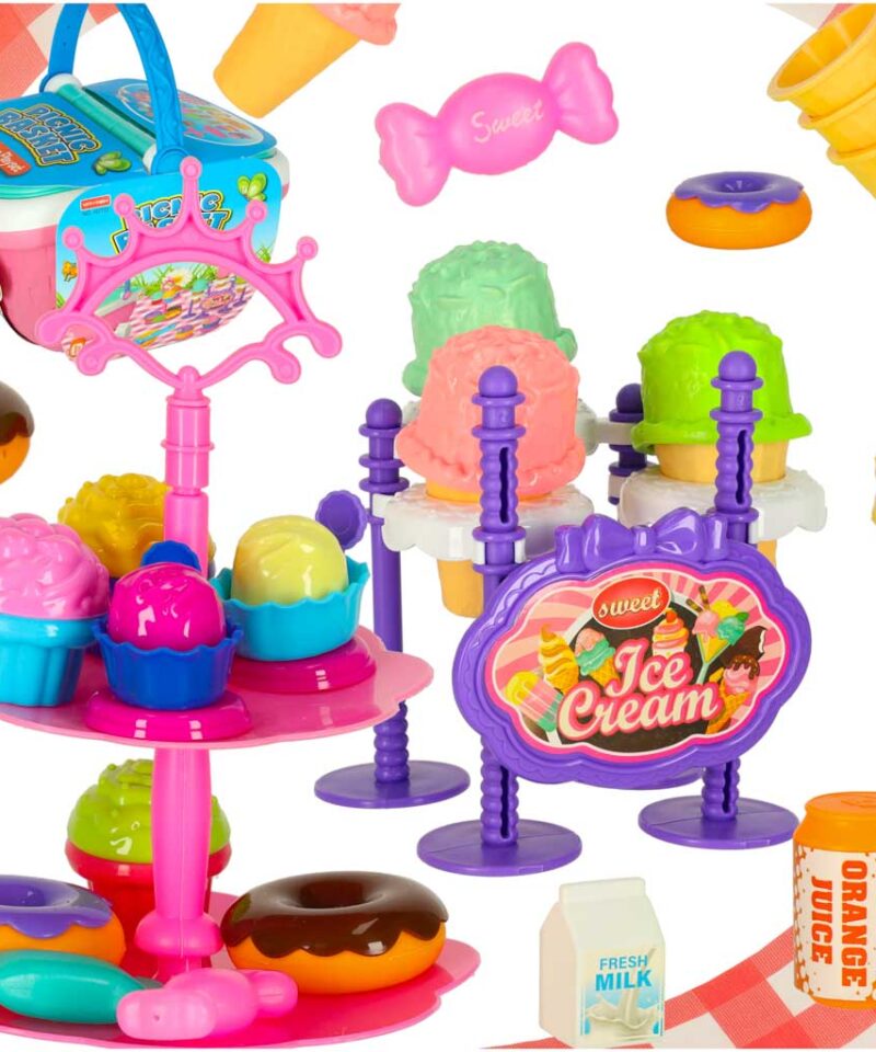 Pastelne piknikukorv lastele