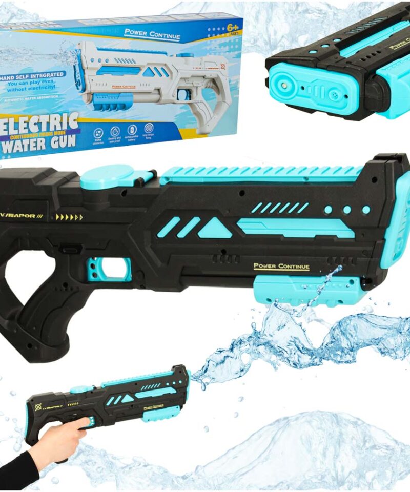 Elektriline veepüss lastele must siniste aktsentidega