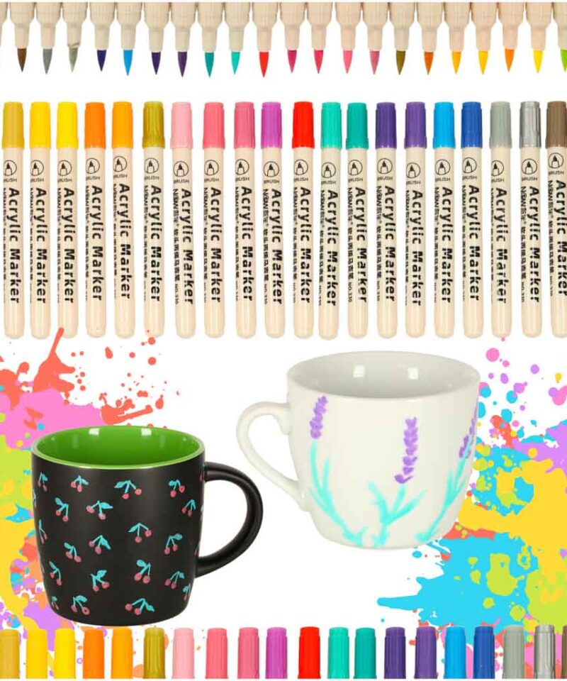 Värviküllased akrüülmarkerid loovaks maalimiseks