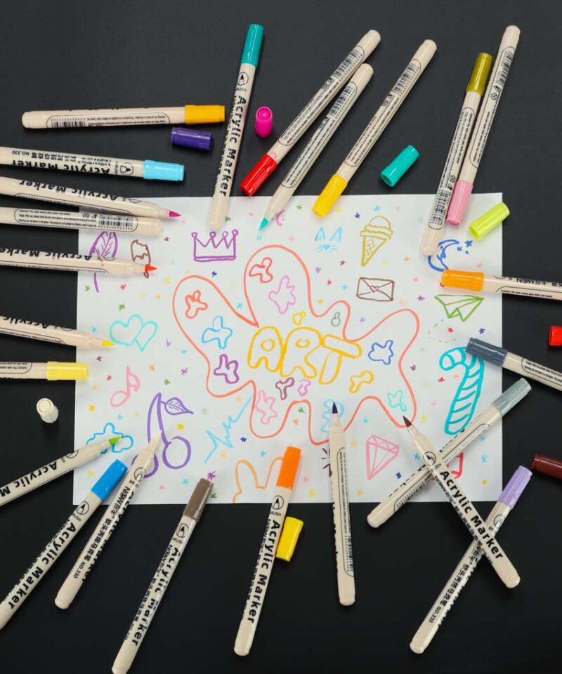 Loovuse arendamine veekindlate markeritega