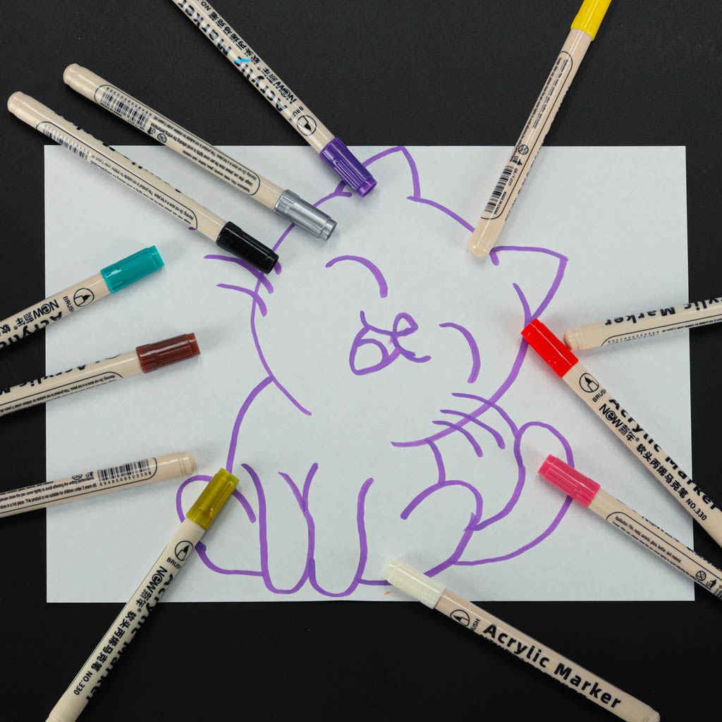 Detailne joonistamine akrüülmarkeritega