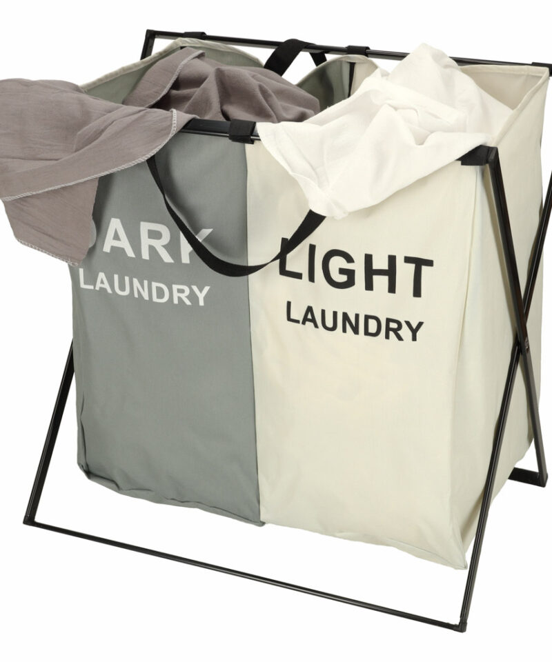 Modernse disainiga kahekambriline pesukorv