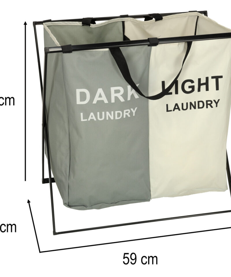 Modernse disainiga kahekambriline pesukorv