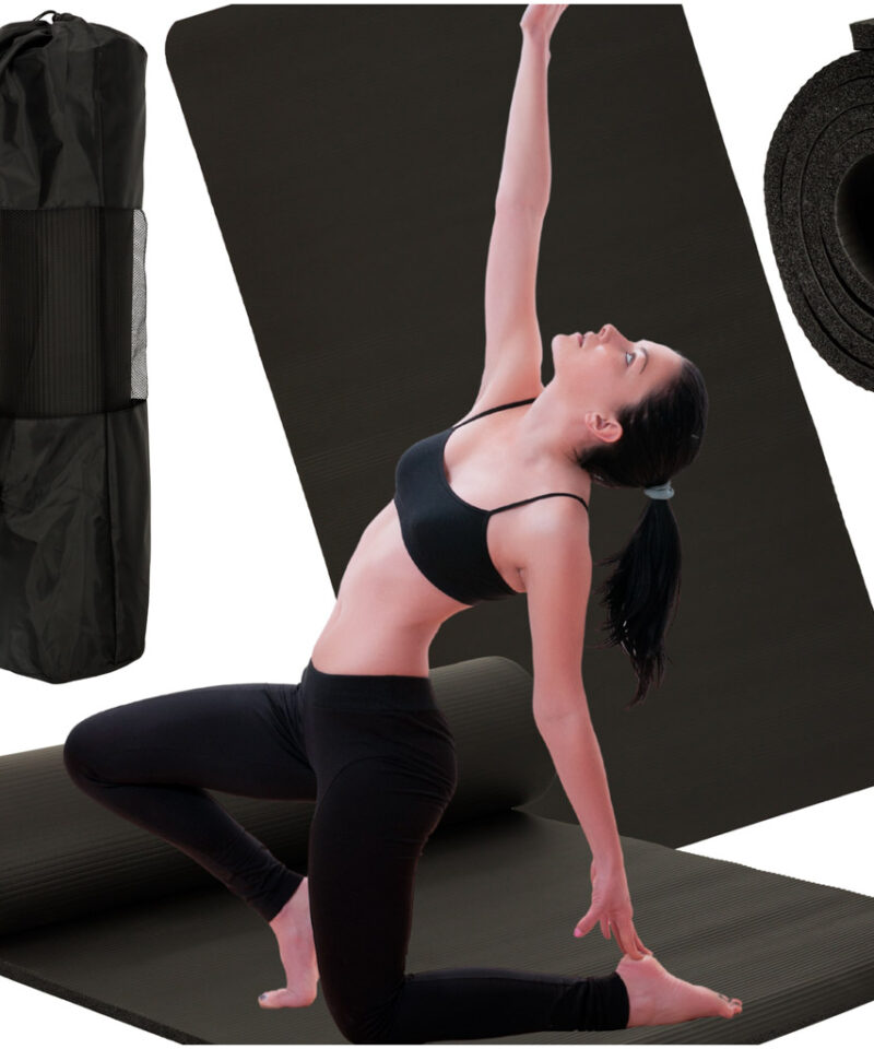 Mugav joogamatt treeninguteks musta värvi