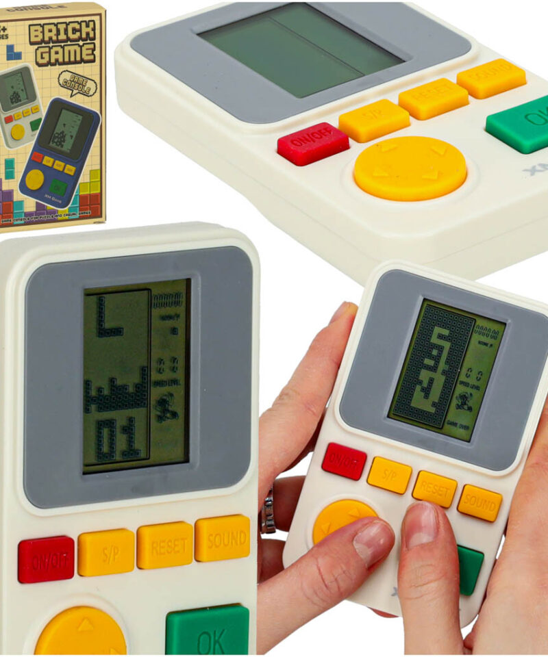 Kompaktne mängukonsool valges värvitoonis