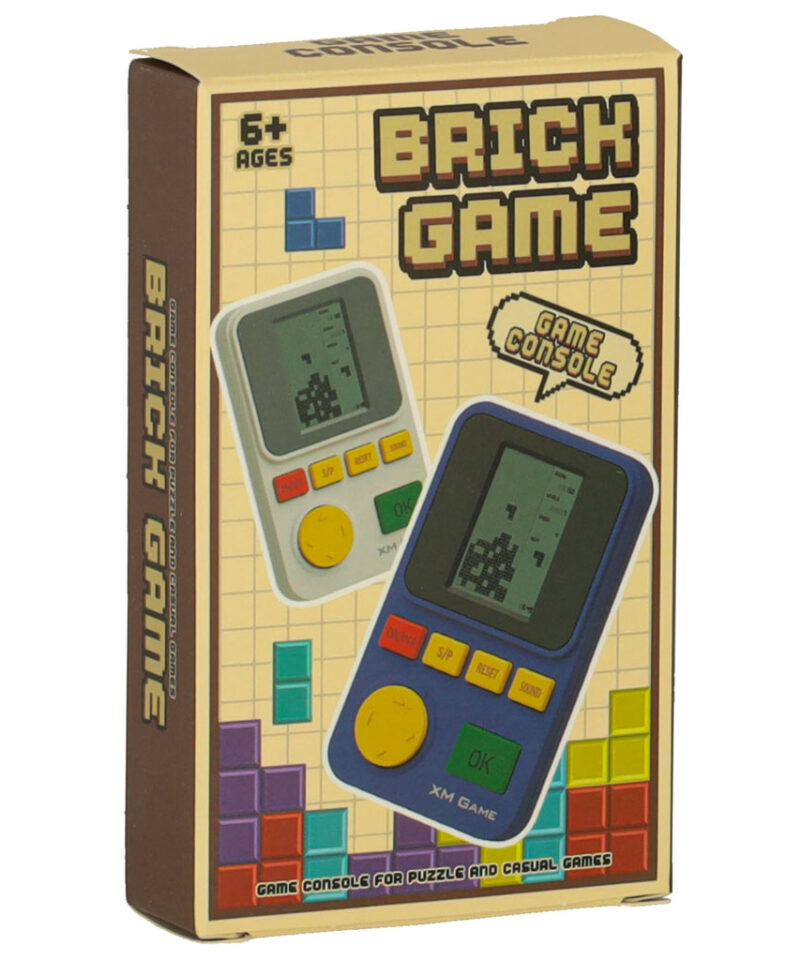 Energiatõhus mängukonsool kahe AAA patareiga