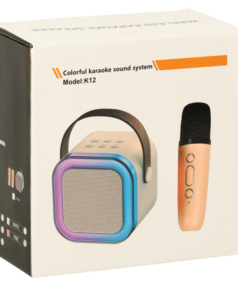 Roosa karaoke komplekt RGB valgustusega
