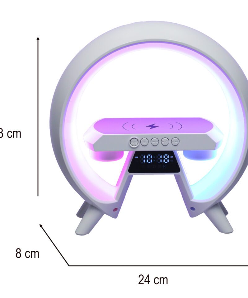 Stiilne öölamp integreeritud kellaga