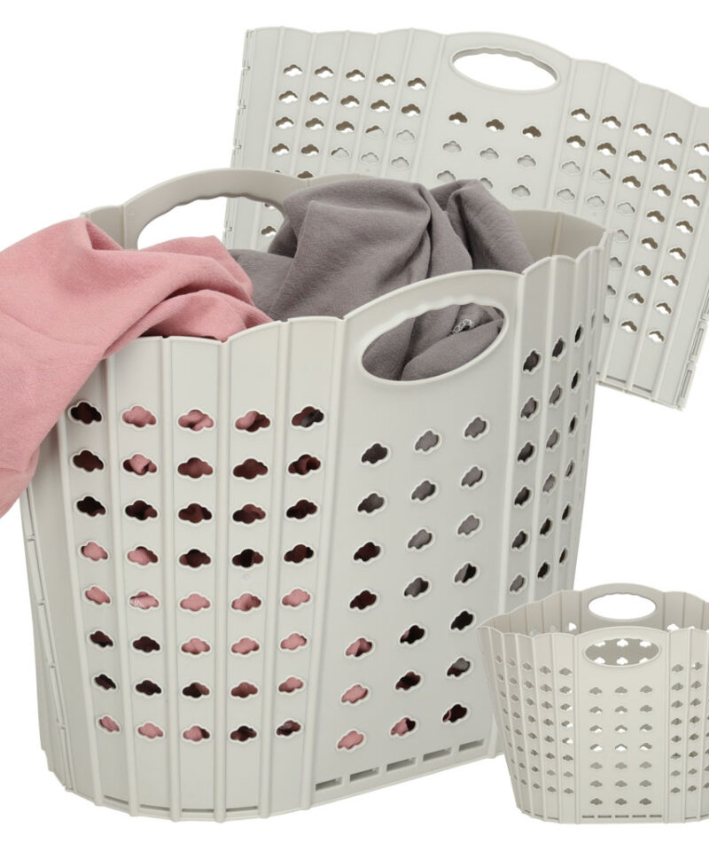 Kokkupandav pesukorv hall interjööris