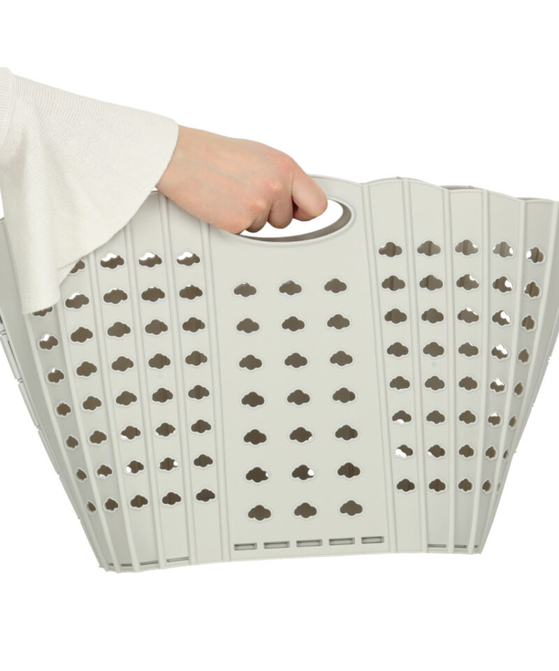 Ruumi säästev hall pesukorv