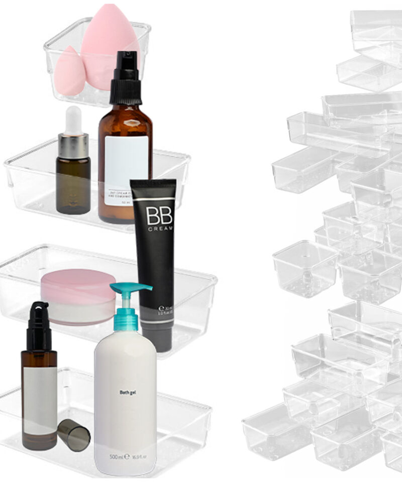 Akrüülist sahtliorganisaatorid erinevates suurustes