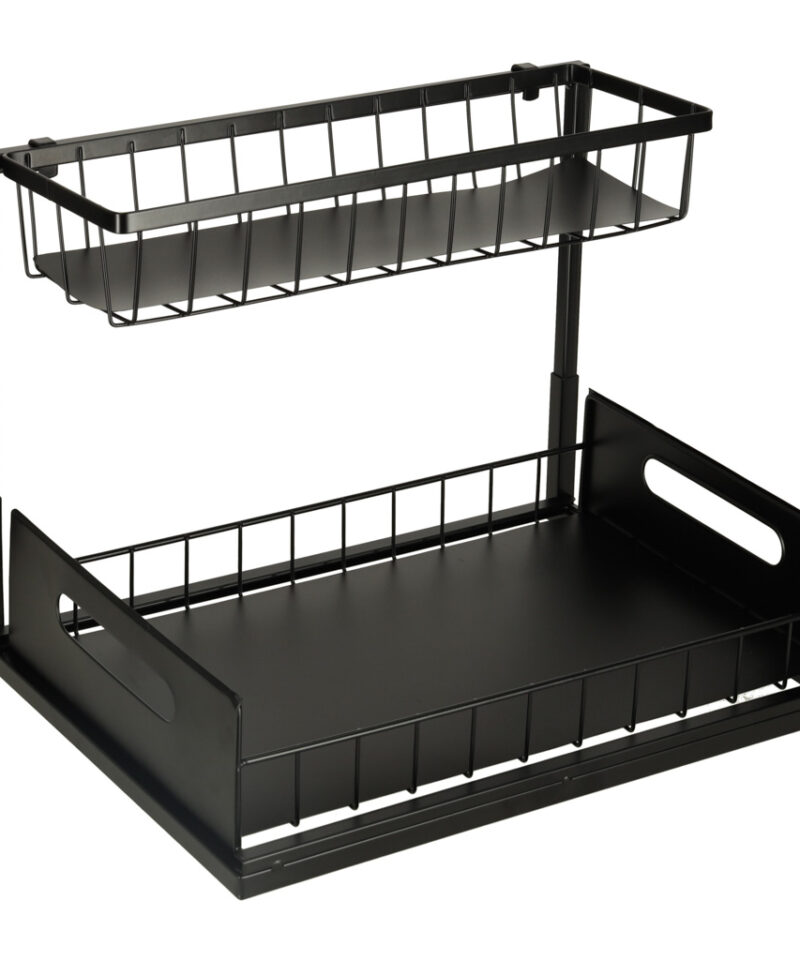 Must metallist köögikapi korraldaja