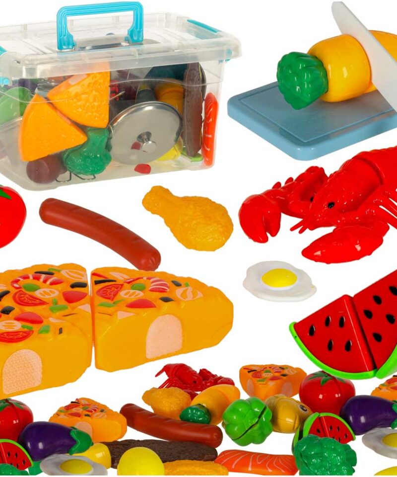 Lõbus lõikamise mängukomplekt lastele köögitarvikutega