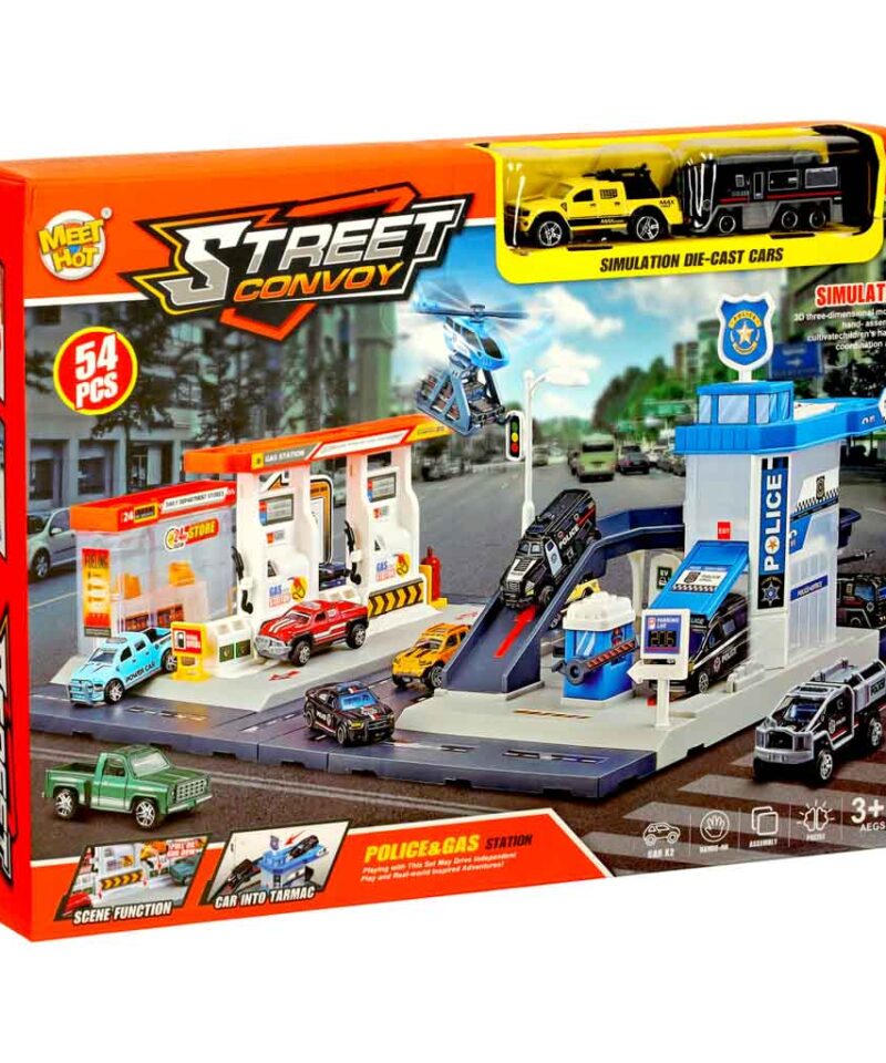 Helikopter ja autod mängukomplektis