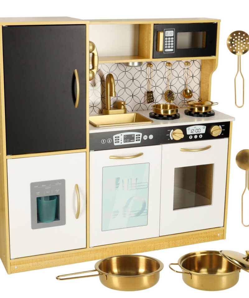 Laste puidust mänguköök külmikuga