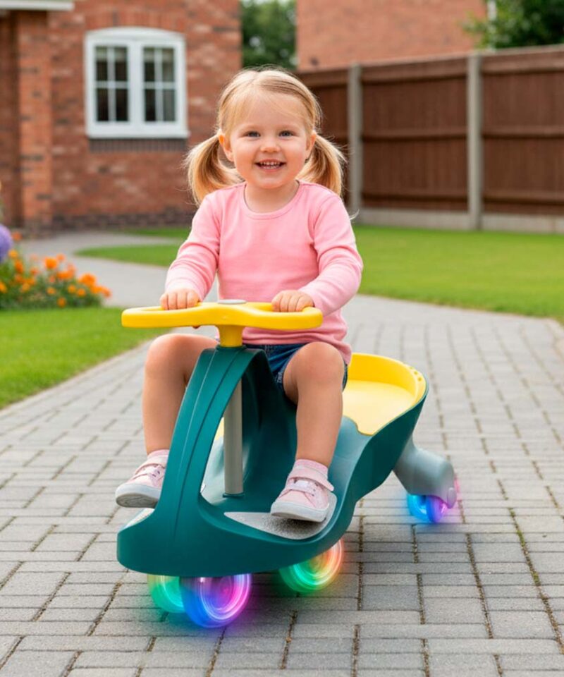 LED-ratastega mänguasi