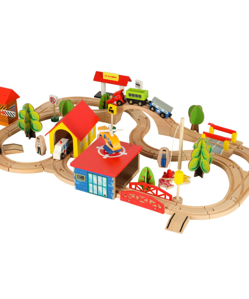 Laste loov mäng puidust komplektiga