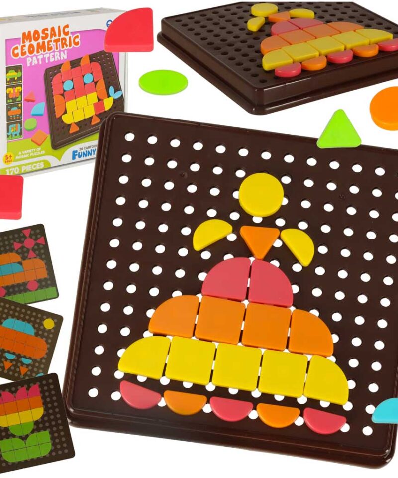 Laste geomeetriline mosaiikmäng 170 osaga