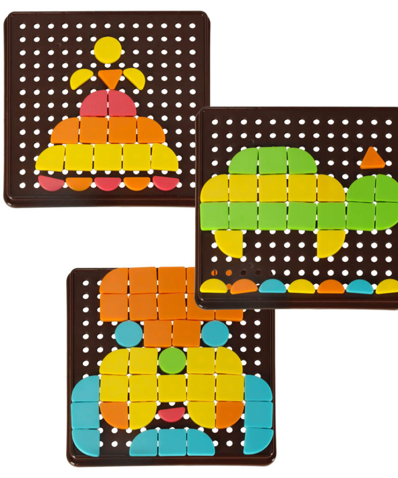 Lastele mõeldud mosaiikmäng hoiukotiga