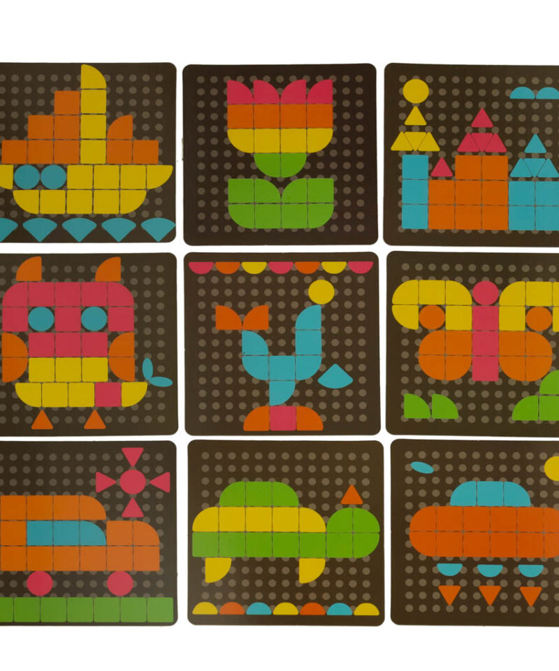 Lastele mõeldud mosaiikmäng hoiukotiga